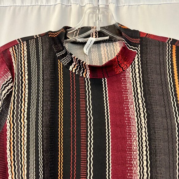 BCBGeneration Striped Shift Dress Short Sleeve Above Knee Multicolor Size Small - Picture 3 of 9